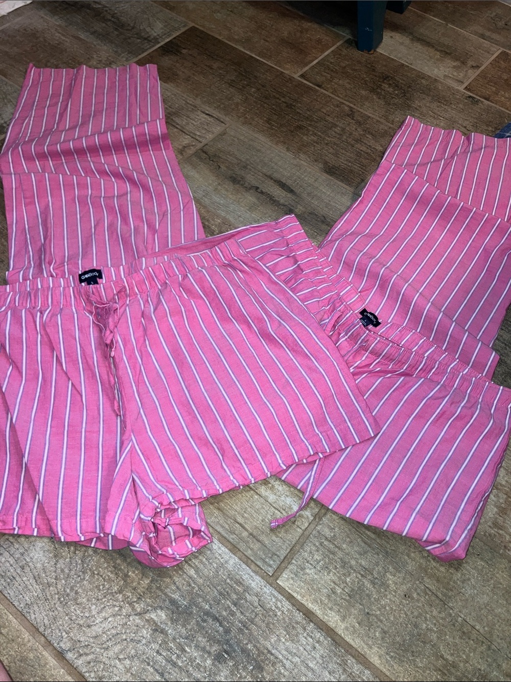GAPBODY WOMENS SET POPLIN PAJAMA SHORTS AND PANTS 100% COTTON